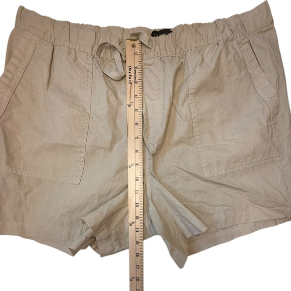 Banana Republic Beige Pull On High Rise Linen Cotton Drawstring Pockets NWT XL - Picture 8 of 9